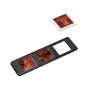 JJC FH 120X3 slide mount holder with magnetic closure, accommodating three 66mm slides, made of acid-free ABS material