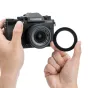 JJC LH XF1333 objektīva vāciņš Fujifilm XC 13-33mm objektīvam ar alumīnija adapteri, melns ABS materiāls, saderīgs ar 49mm filtriem