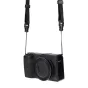 JJC CPC NS1 neck strap for compact cameras, featuring adjustable length and durable design, compatible with models like Fujifilm X series, Sony ZV-1, and Canon G7X.