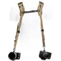 Ремень BlackRapid Double Camera Harness для двух DSLR камер с регулируемыми коричневыми ремнями, дышащими плечевыми подкладками и надежными поворотными карабинами для комфортной переноски двух камер