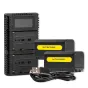 Комплект Nitecore NP F Pro с двумя аккумуляторами Sony NP F емкостью 5200 мАч и USB-зарядным устройством для длительной работы с камерами и LED-освещением.