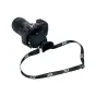 JJC LVF PRO1 Screen Viewfinder attached to DSLR camera with telephoto lens, black strap included, adjustable for clear 300x magnification viewing