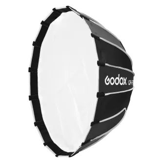 Godox QR P70T 70cm paraboliskā softbox ar Bowens montāžu, ātri montējama, ar noņemamiem difuzoriem un sudraba iekšpusi virziena mīkstajam apgaismojumam