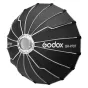 Софтбокс Godox QR-P70T 70 см с креплением Bowens, быстросъемная конструкция, черный внешний корпус, 16-реберная структура, вид спереди