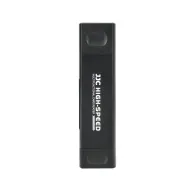 JJC CR UCL1 black multifunctional card reader with Lightning port for iPhone compatibility, featuring high-speed data transfer and dual card slotsJJC CR UCL1 black multifunctional card reader with Lightning port for iPhone compatibility, featuring high-speed data transfer and dual card slots