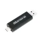 JJC High-Speed Multifunctional Card Reader featuring USB Type-A, Lightning, and USB-C ports for iPhone compatibility