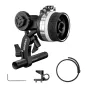 Neewer PG001 Mini Follow Focus ar zobratu gredzenu un papildinājumiem, lai nodrošinātu gludu manuālo fokusa kontroli kinolensēm līdz 114mm