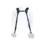 BlackRapid Double X Extra Comfort camera harness with two attached camera bodies, padded shoulder straps for comfort, swivel carabiners, and cross-chest support