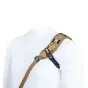 BlackRapid Sport X Extra Multi Terrain crossbody camera sling featuring a padded shoulder strap with camouflage design for comfortable photography.