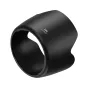 JJC LH 60T lens hood for Canon ET 60 - black ABS with matte interior, no vignetting, side view