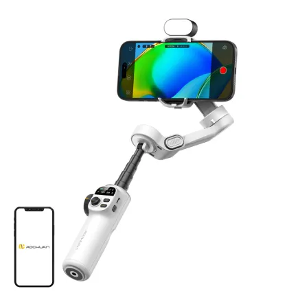AOCHUAN X2 Gimbals ar RGB Apgaismojumu Balts