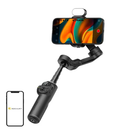 AOCHUAN X2 Gimbal ar RGB apgaismojumu Melns