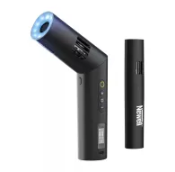 Newell Mr Mist wireless smoke generator with adjustable RGB lighting and remote control, featuring a magnetic fan module for colored smoke effectsNewell Mr Mist wireless smoke generator with adjustable RGB lighting and remote control, featuring a magnetic fan module for colored smoke effects
