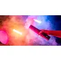 Беспроводной генератор дыма Newell Mr Mist с RGB-подсветкой, создающий яркие розовые, фиолетовые и синие дымовые эффекты для профессиональной фото- и видеосъемки
