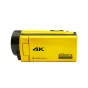 Aquapix WDV5630 waterproof 4K camcorder with 13MP sensor, front view showcasing rugged design and waterproof rating for underwater use