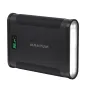 Maentum X-TRA 150 portable powerstation with 154 Wh LiFePO4 battery, front view showing LCD display and durable design