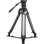 Комплект видеоштатива SIRUI Pro SQ100 с головкой VHS18 - углеволоконный штатив с грузоподъемностью 25 кг, боковой загрузкой жидкостной головки, распорками для устойчивости и ручкой ARRI для профессиональной видеосъемки
