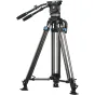 Комплект видеоштатива SIRUI Pro SQ100 с жидкостной головкой VHS18 - углеродный штатив с грузоподъемностью 25 кг, боковой загрузкой, быстрозажимной пластиной и переносной ручкой