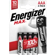 ENERGIZER Max AAA 4 упаковкиENERGIZER Max AAA 4 упаковки