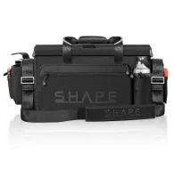 Shape Camera Bag SBag 36L black front view with padded shoulder strap, bottle holder, MOLLE pouches, LED zipper pulls, and magnetic lid closureShape Camera Bag SBag 36L black front view with padded shoulder strap, bottle holder, MOLLE pouches, LED zipper pulls, and magnetic lid closure