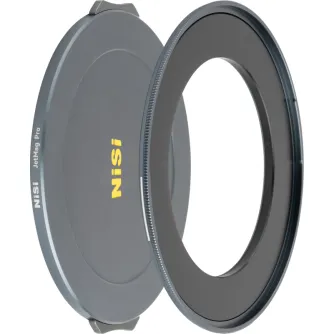NiSi JetMag Pro 67mm adaptergūsts ar priekšējo vāciņu magnētiskajai filtru sistēmai, melnā metāla apdare