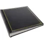 FOCUS Prestige Maxi 500 melnais fotoalbums ar zelta apdari, ietilpst 500 fotogrāfijām, atbalsta 10x15 cm izmērus un iekļauj CD/atmiņas kartes kabatu digitālajiem datiem