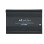 Front view of the Datavideo HBT-15 4K HDBaseT transmitter box featuring a rugged design for professional 4K video transmission over Ethernet.