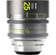 NiSi Athena Prime Rewind 25mm T1.9 PL-Mount cine lens featuring focus scale and aperture markings for professional filmmakingNiSi Athena Prime Rewind 25mm T1.9 PL-Mount cine lens featuring focus scale and aperture markings for professional filmmaking