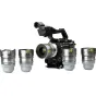 NiSi Athena Prime Rewind PL-mount cine lens set with 14mm, 25mm, 35mm, 50mm, and 85mm vintage-style lenses, featuring expressive bokeh and T-stop apertures for a cinematic film look