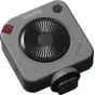 SmallRig 5821 Neo mini LED video gaisma P108 Nebula Gray ar RGBWW avotu, priekšējais skats, kas parāda kompaktu dizainu, auksto pēdu montāžu un 1/4 collu vītni daudzpusējai montāžai.