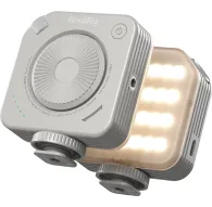 SmallRig 5820 Neo mazsā LED video gaisma ar priekšējo skatu, kas rāda iedegtu siltās gaismas paneli, kontroles ritinātāju un daudzveidīgas montāžas iespējas, tostarp 1/4"-20 vītni un auksto pēduSmallRig 5820 Neo mazsā LED video gaisma ar priekšējo skatu, kas rāda iedegtu siltās gaismas paneli, kontroles ritinātāju un daudzveidīgas montāžas iespējas, tostarp 1/4"-20 vītni un auksto pēdu