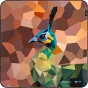 SmallRig 6040 kameras apvalks ar krāsainu zaļo paukšņa pixel mākslas motīvu, piemērots dažādām ierīcēm