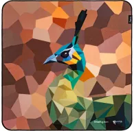 SmallRig 6040 camera wrap featuring a vibrant green peafowl pixel art pattern for versatile gear protectionSmallRig 6040 camera wrap featuring a vibrant green peafowl pixel art pattern for versatile gear protection