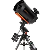 Celestron Advanced VX SCT 11 telescope with StarBright XLT coatings on a sturdy dual fork mount, featuring NexStar+ hand control and tripod setup for astrophotography and visual observation.Celestron Advanced VX SCT 11 telescope with StarBright XLT coatings on a sturdy dual fork mount, featuring NexStar+ hand control and tripod setup for astrophotography and visual observation.