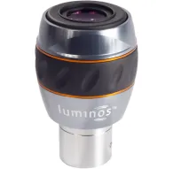 Окуляр Celestron Luminos 15мм с полированным алюминиевым корпусом, оранжевым акцентным кольцом, выдвижным окуляром и резьбовым патрубком для фильтров.Окуляр Celestron Luminos 15мм с полированным алюминиевым корпусом, оранжевым акцентным кольцом, выдвижным окуляром и резьбовым патрубком для фильтров.