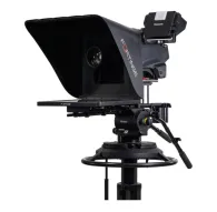 Телепромптер Fortinge ERA LITE 19 с камерой Panasonic на жидкоголовом штативе Vinten для студийной работы, вид сбокуТелепромптер Fortinge ERA LITE 19 с камерой Panasonic на жидкоголовом штативе Vinten для студийной работы, вид сбоку