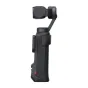 Insta360 Luna Ultra stabilizētā kamera no sāna ar detašējamu OLED skārienjūtīgu monitoru, Cosmic Black krāsā