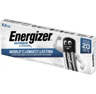 Energizer Ultimate Litija AA bateriju 10 pakete ar ilgtspējīgu jaudu, 20 gadu glabāšanas garantiju un augstas kapacitātes dizainu augstas jaudas elektronikai.Energizer Ultimate Litija AA bateriju 10 pakete ar ilgtspējīgu jaudu, 20 gadu glabāšanas garantiju un augstas kapacitātes dizainu augstas jaudas elektronikai.
