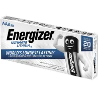 Energizer Ultimate Litija AAA bateriju 10 paketes iepakojums ar 20 gadu glabāšanas termiņu un ilgu darbības laiku augsto tehnoloģiju ierīcēm.Energizer Ultimate Litija AAA bateriju 10 paketes iepakojums ar 20 gadu glabāšanas termiņu un ilgu darbības laiku augsto tehnoloģiju ierīcēm.