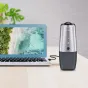 Coolpo Pana 360 konferenču kamera ar USB savienojumu, plug-and-play iestatījumu, savienota ar laptopu videokonferencēm.
