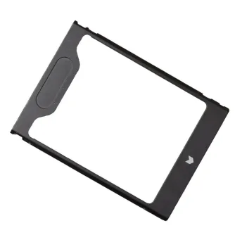 Atomos Master Caddy III slim disc holder for ATOMOS CONNECT, black, angled front view with handle detail