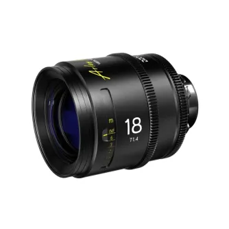 Объектив DZOFILM Arles 18mm T1.4 для киносъёмки с 16-лепестковой диафрагмой, матовой чёрной отделкой и точными метками фокусировки