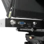 Ikan Professional 19 colu PTZ telepromptera aizmugures panelis ar SDI, VGA, HDMI ievadēm un 12-24V barošanas portu, nodrošināts ar kabeļu slēdzi aizsargājošajā čemodānā