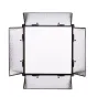 Ikan LBX10-POE bi-krāsu studijas LED gaisma ar iebūvētiem barndoor un tīkla difūzijas paneli - priekšējais skats uz aizvērtā mīkstā paneļa dizainu