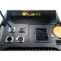 Студийный бицветный светильник Ikan LBX10-POE с задней панелью и DMX/PoE++ интерфейсом, отображающим настройки сети
