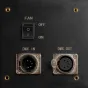 Задняя панель светильника Ikan Lyra 1x2 с разъемами DMX IN/OUT и переключателем вентилятора для бесшумной работы