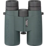 Pentax ZD Waterproof 10x43 binoculars front view featuring WP waterproof certification, durable green rubber armor, and superior optical performance for outdoor enthusiastsPentax ZD Waterproof 10x43 binoculars front view featuring WP waterproof certification, durable green rubber armor, and superior optical performance for outdoor enthusiasts