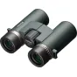 Бинокль Pentax AD 10x32 ED с элегантным темно-зеленым корпусом, металлическими акцентами и четкими спецификациями модели для наблюдения на улице.