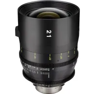 Объектив Tokina Vista 21мм T1.5 Cinema для киносъемки - крупный план сбоку с шкалами фокусировки и диафрагмы для профессионального видеоОбъектив Tokina Vista 21мм T1.5 Cinema для киносъемки - крупный план сбоку с шкалами фокусировки и диафрагмы для профессионального видео