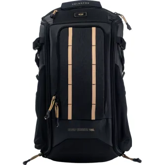 PolarPro RoadRunner 16L backpack featuring weather-resistant design, padded shoulder straps, and multiple compartments for photographers.